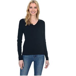 NEW State Fusio Merino Wool Cashmere Blend V-Neck Sweater